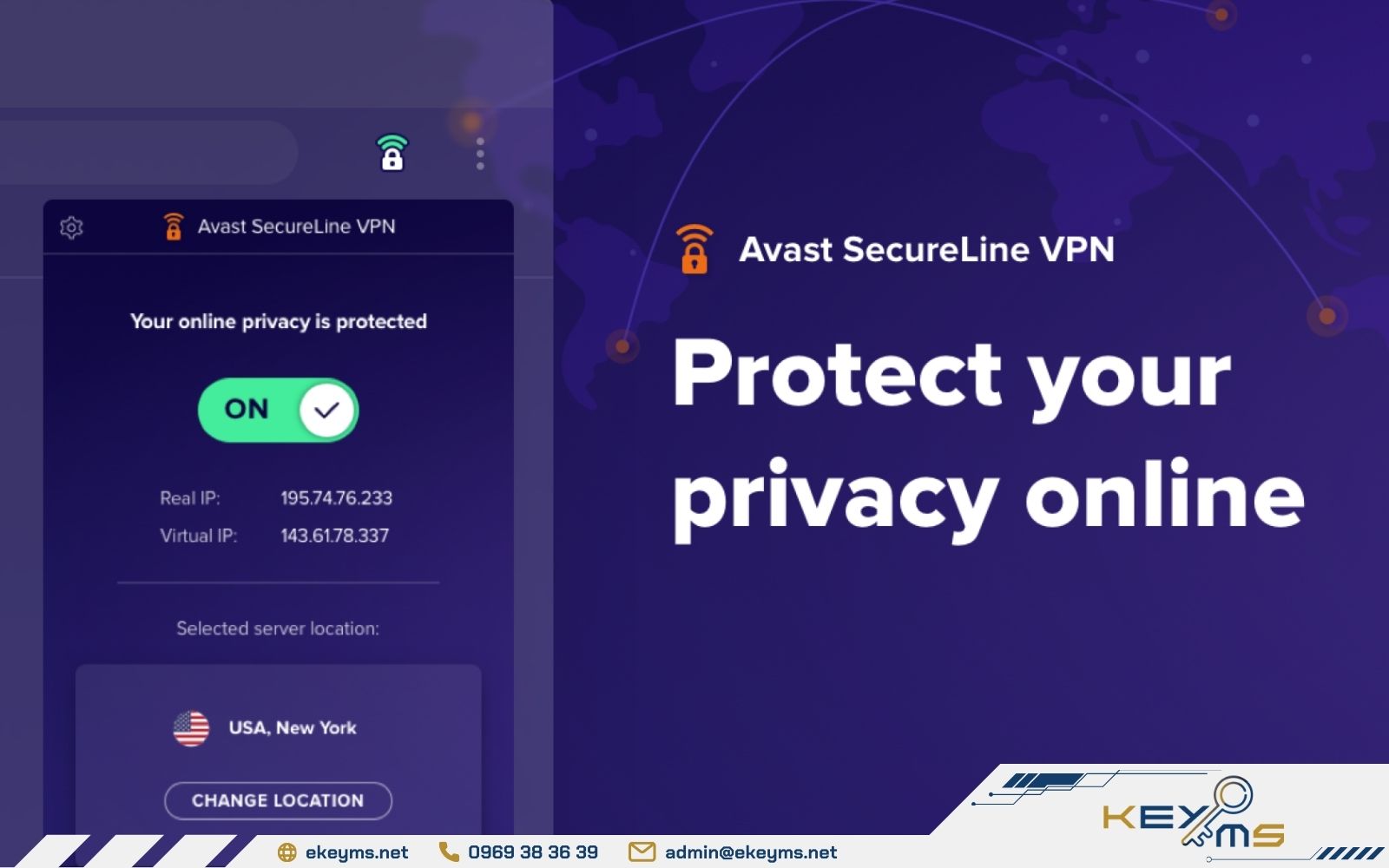 Avast SecureLine VPN là ứng dụng bảo vệ an toàn thông tin cá nhân trên internet, được phát triển bởi công ty phần mềm Avast