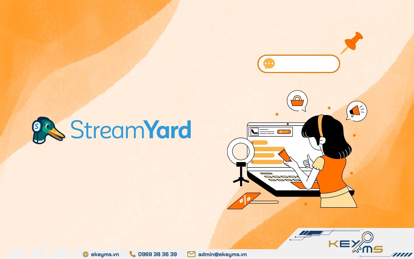 Tăng tương tác livestream cùng tính năng ghim bình luận khi nâng cấp account Streamyard 