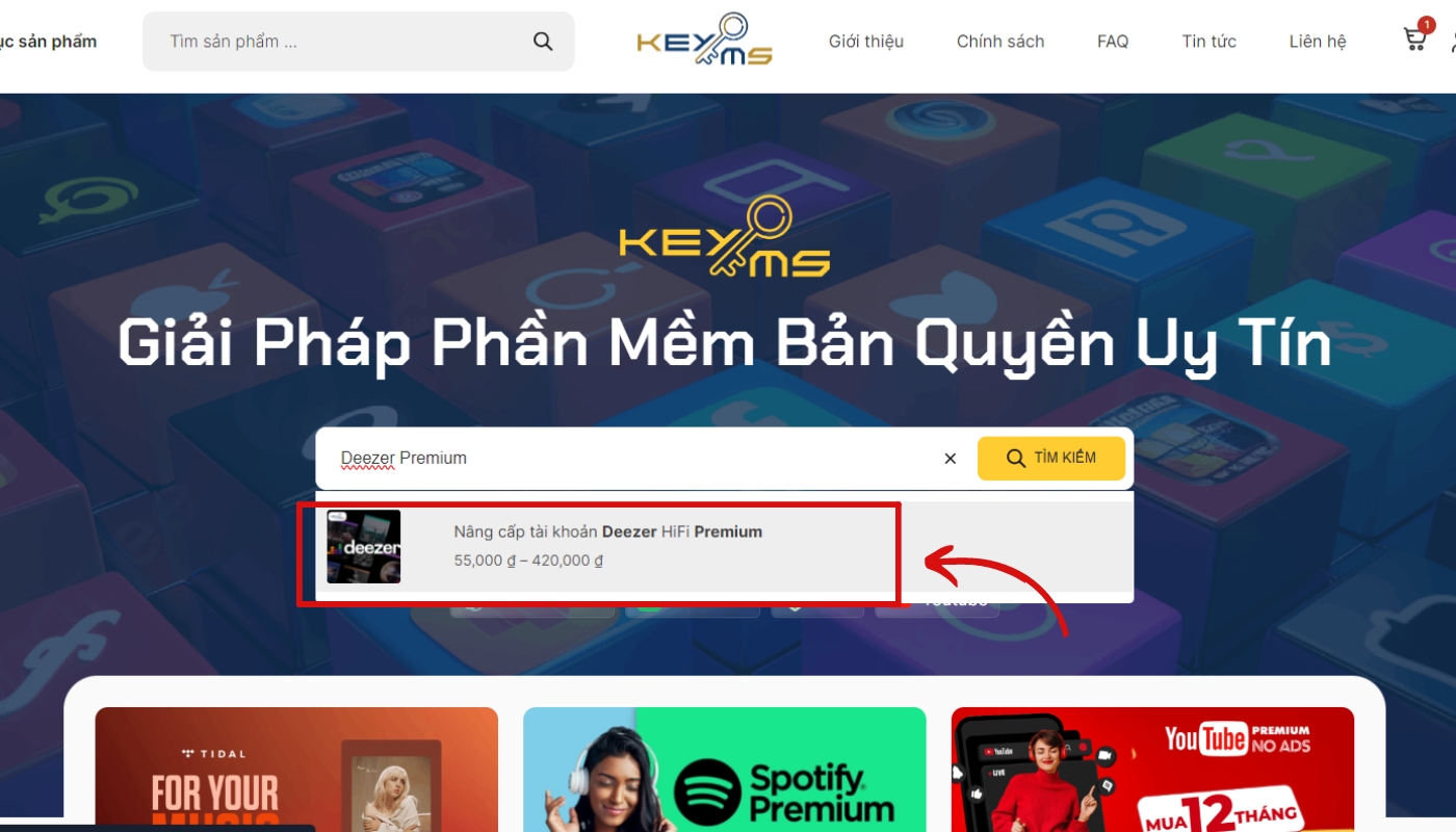 Hướng dẫn mua gói Premium Deezer giá rẻ tại Ekeyms