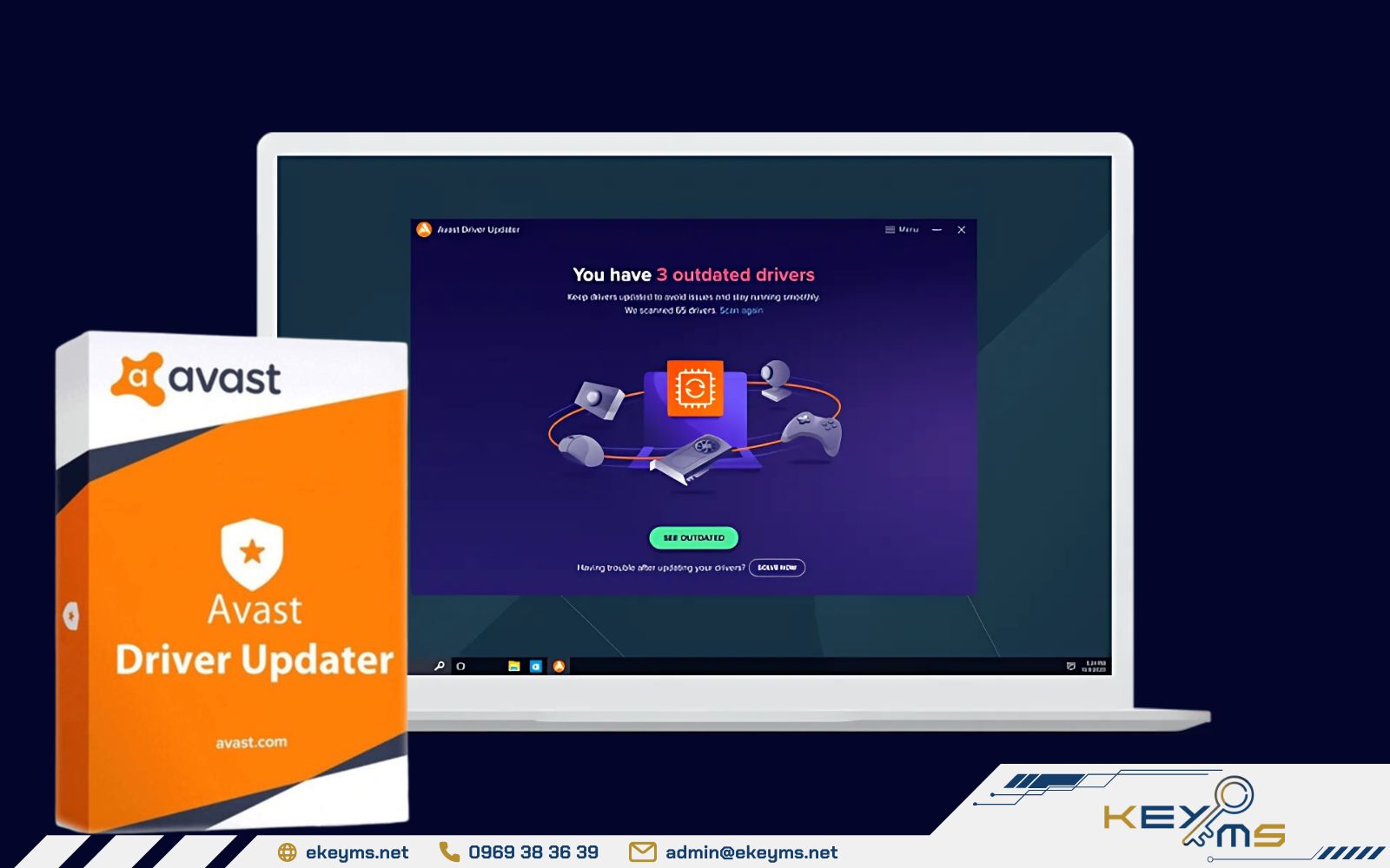 Phiên bản Avast Driver Updater giúp quét và bảo vệ máy khỏi rủi ro