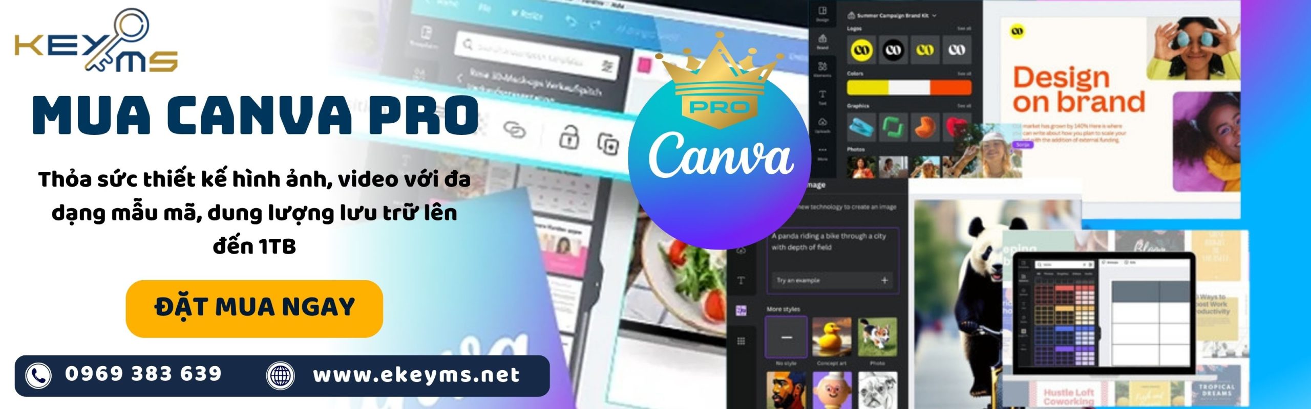 Đặt mua ngay tài khoản Canva Pro chính hãng tại Ekeyms
