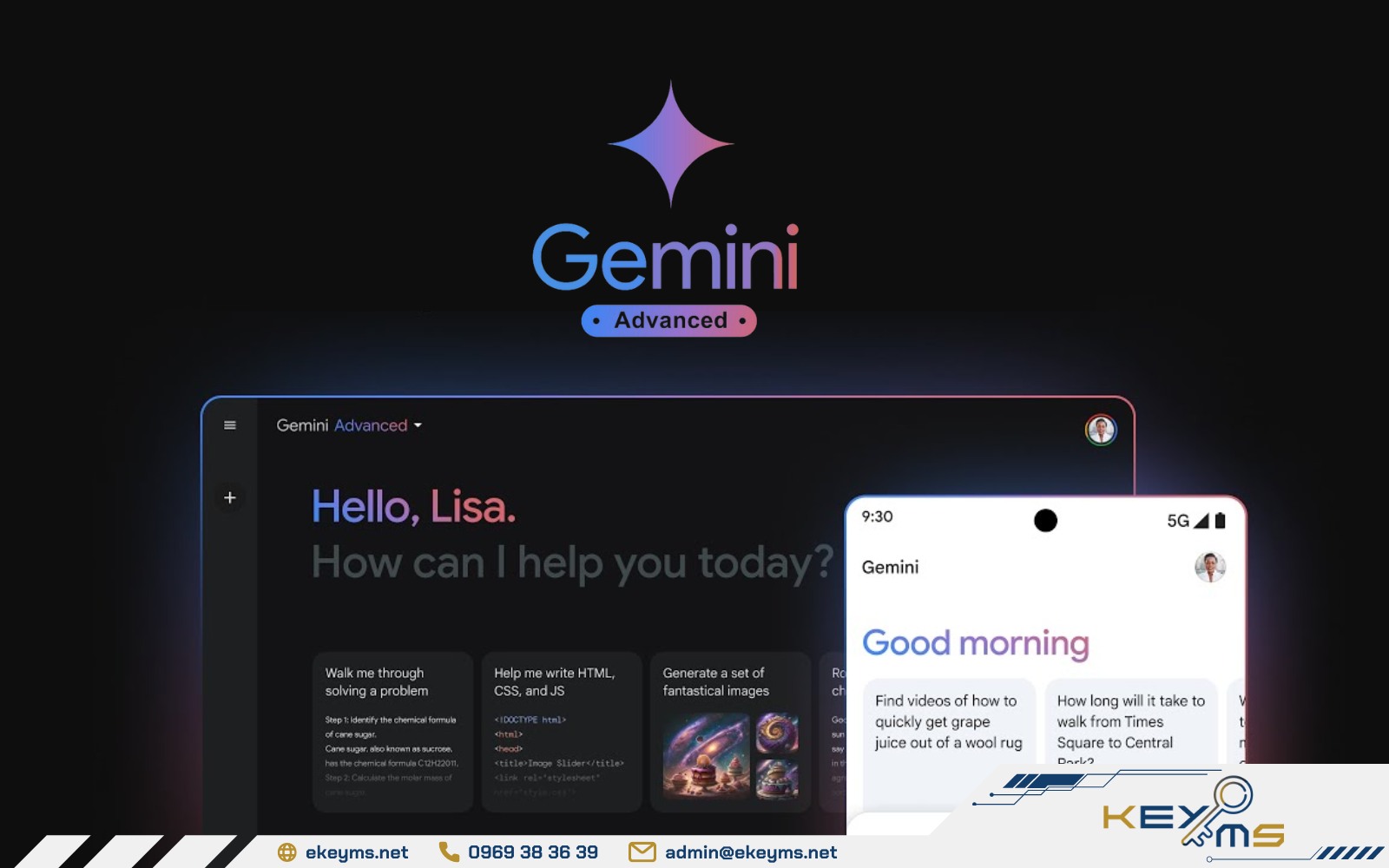 Nâng cấp tài khoản Google Gemini AI chính chủ với mức giá siêu ưu đãi