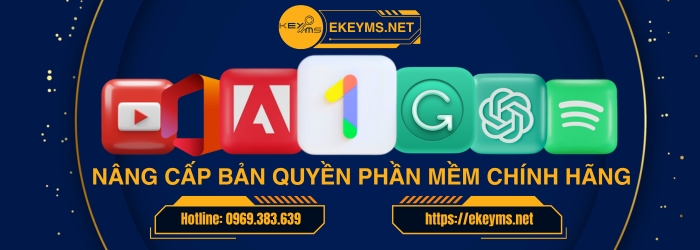 Nâng cấp tài khoản chính chủ, bản quyền, giá rẻ ở Ekeyms