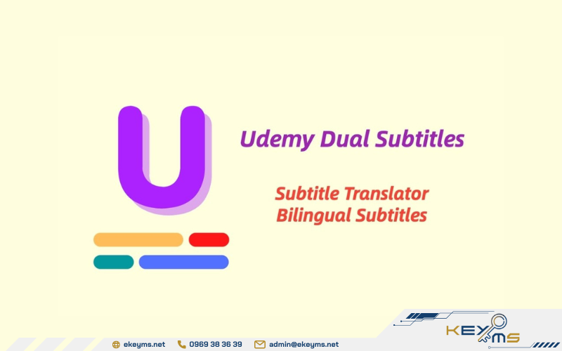 Udemy Dual Subtitles cho phép trình duyệt web hiển thị phụ đề song ngữ trên các khóa học của Udemy