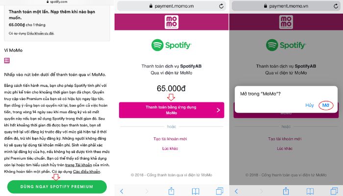 Ví điện tử hỗ trợ mua Spotify Premium nhanh, gọn, tiện lợi