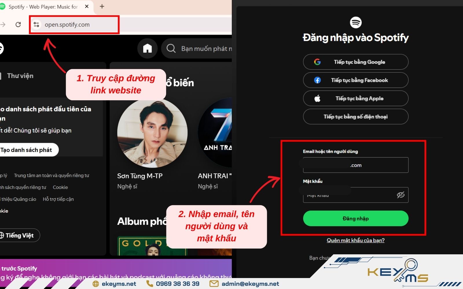 Đăng nhập vào Spotify trên máy tính để trải nghiệm âm nhạc mọi lúc, mọi nơi