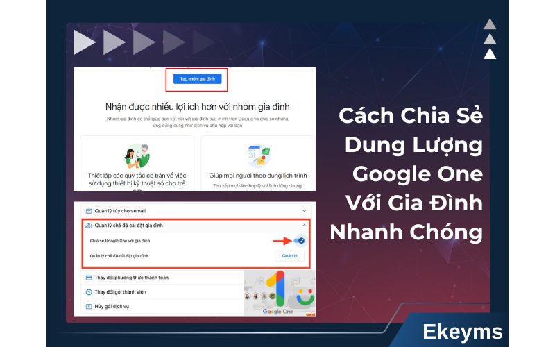 Cách chia sẻ dung lượng Google One