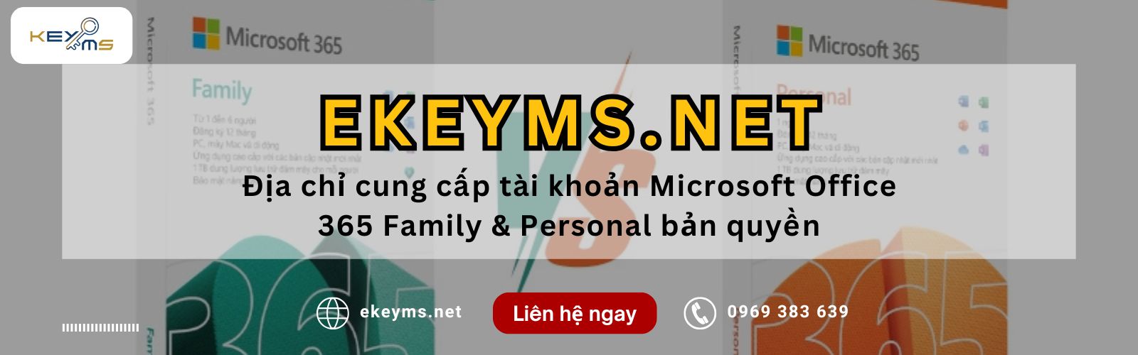 Nâng cấp tài khoản Microsoft 365 Family và Personal tại Ekeyms 