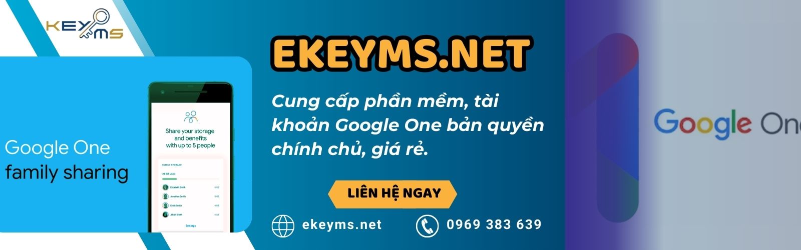 Ekeyms - Địa chỉ mua tài khoản Google One bản quyền giá rẻ