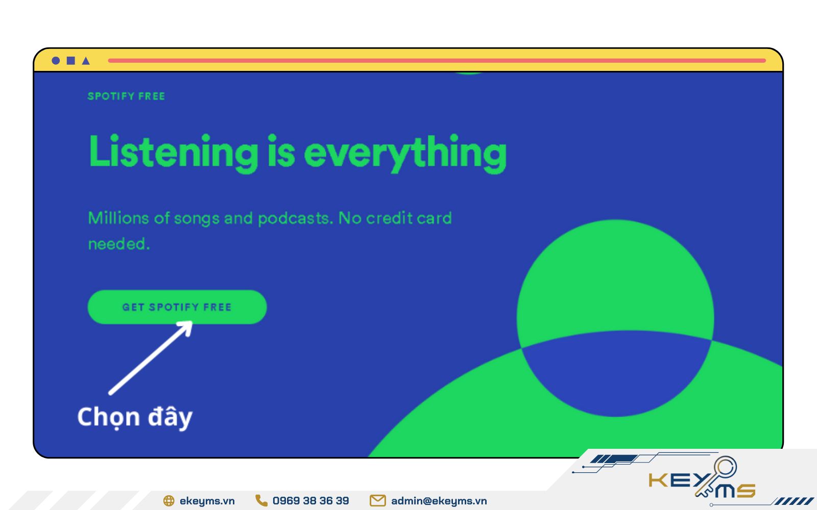 Tạo tài khoản để thực hiện cách stream nhạc trên Spotify