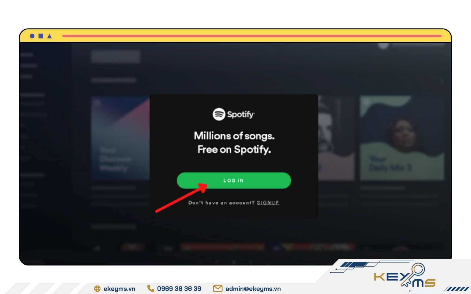 Đăng nhập và stream các bản nhạc yêu thích