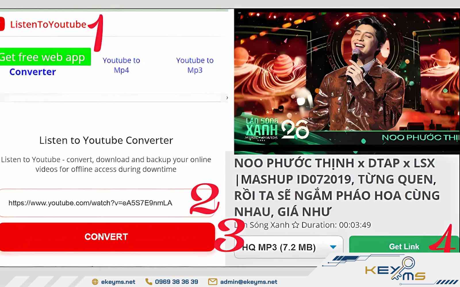 Chọn “Convert” và nhấn vào chữ “Get link”