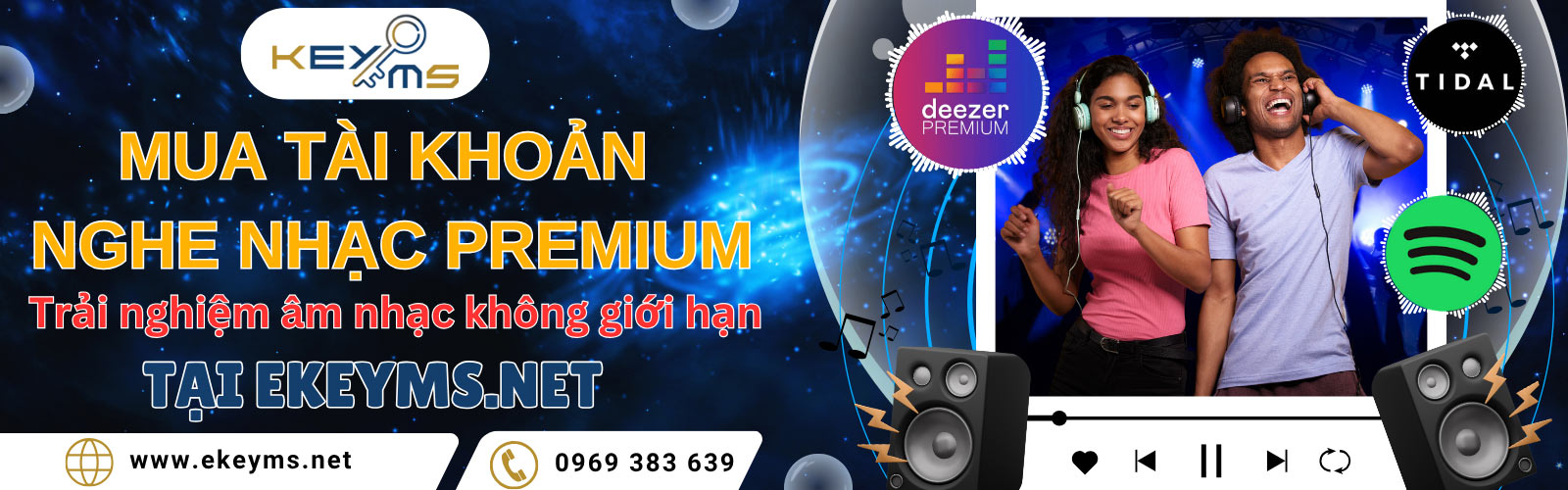 Nâng cấp tài khoản nghe nhạc Premium giá tốt tại Ekeyms.net