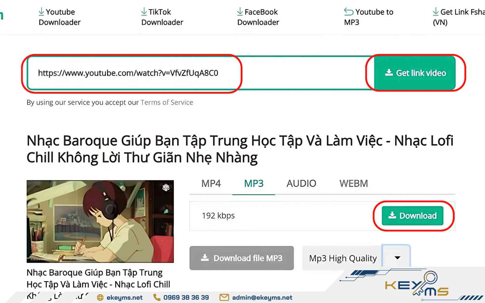 Sử dụng website ytop1.com để chuyển Youtube qua MP3