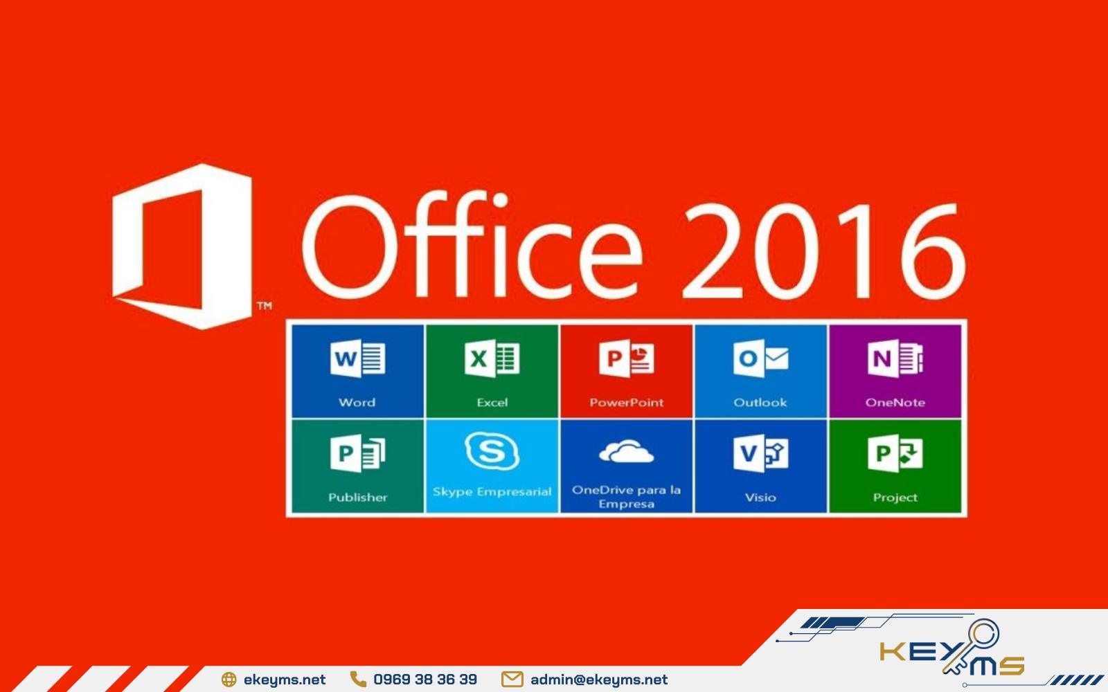 Key kích hoạt Microsoft Office 2016 Pro