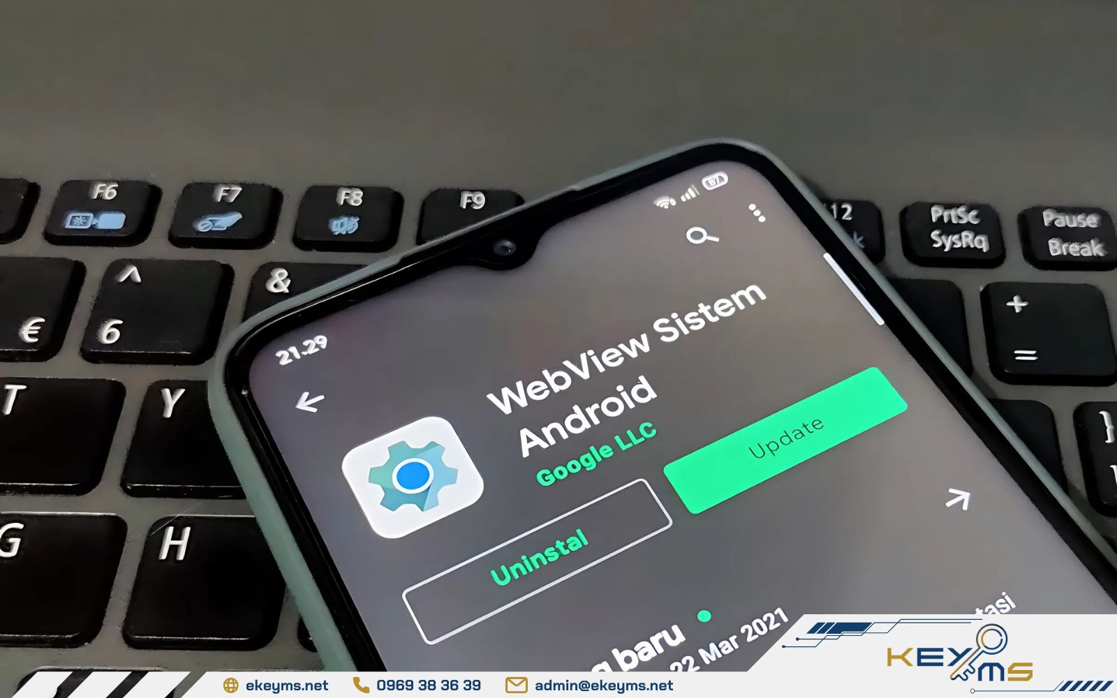 Gỡ bỏ cập nhật Android System WebView