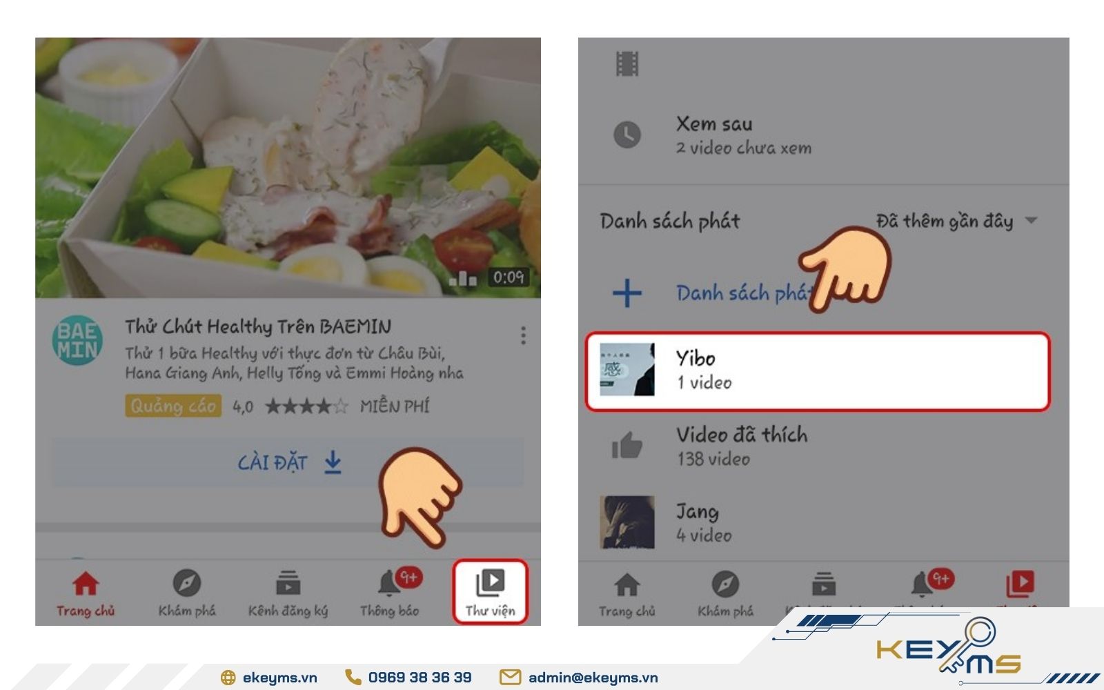 Cách tạo danh sách phát trên YouTube trên điện thoại tùy chỉnh thêm, chỉnh sửa