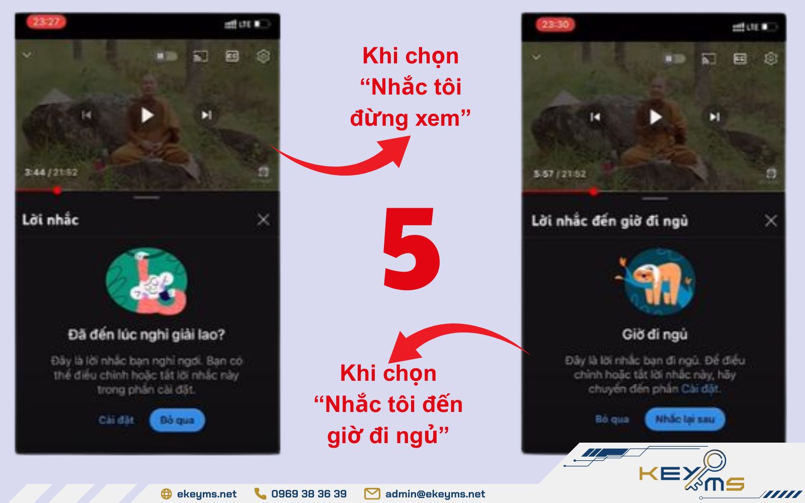 Sau khi hẹn giờ tắt khi xem youtube, bạn vẫn có thể xem video bình thường