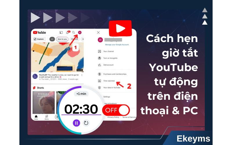 Cách hẹn giờ tắt YouTube