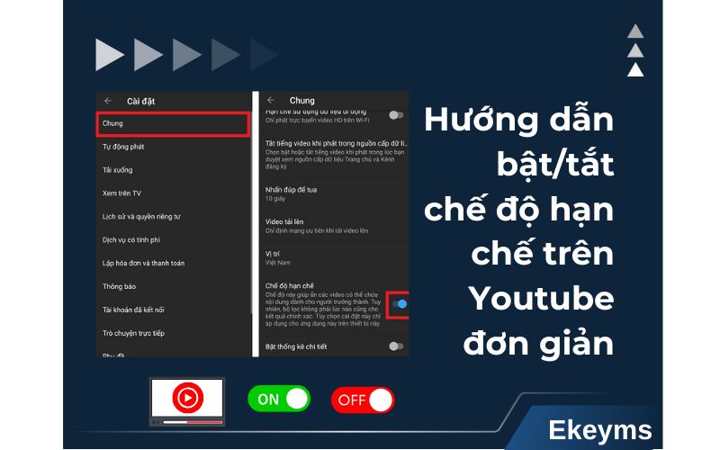 Cách tắt chế độ hạn chế trên YouTube
