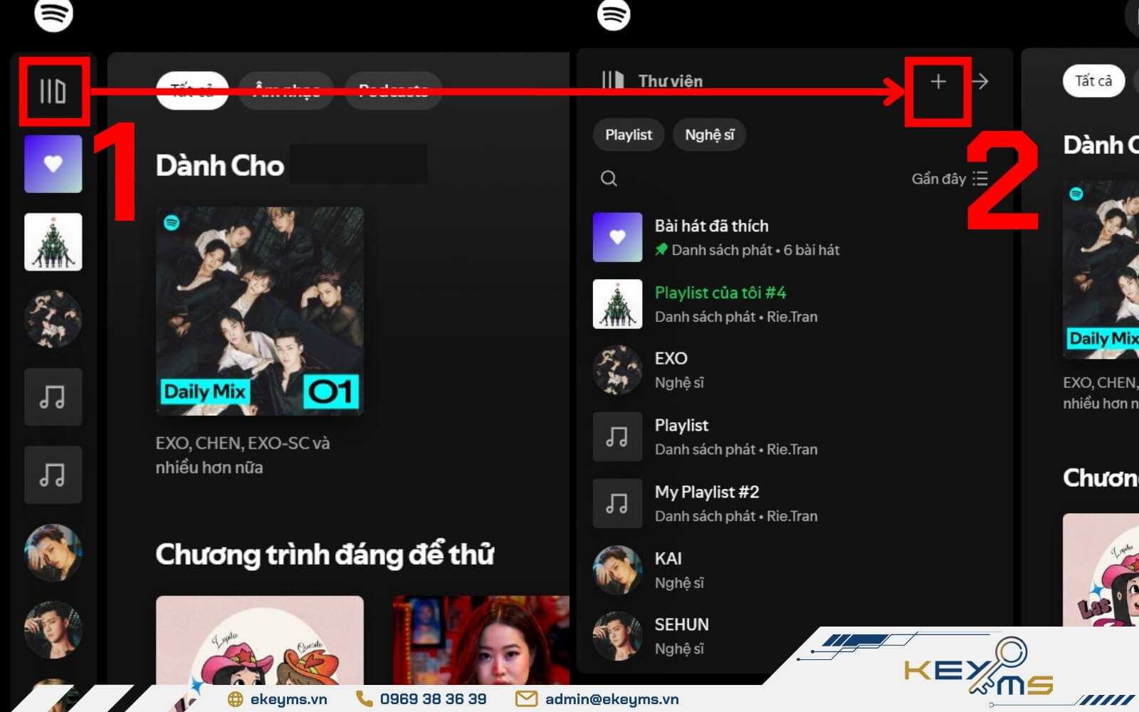 Cách thêm bài hát vào playlist Spotify trên máy tính chi tiết