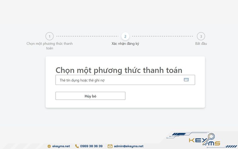 Chọn phương thức thanh toán