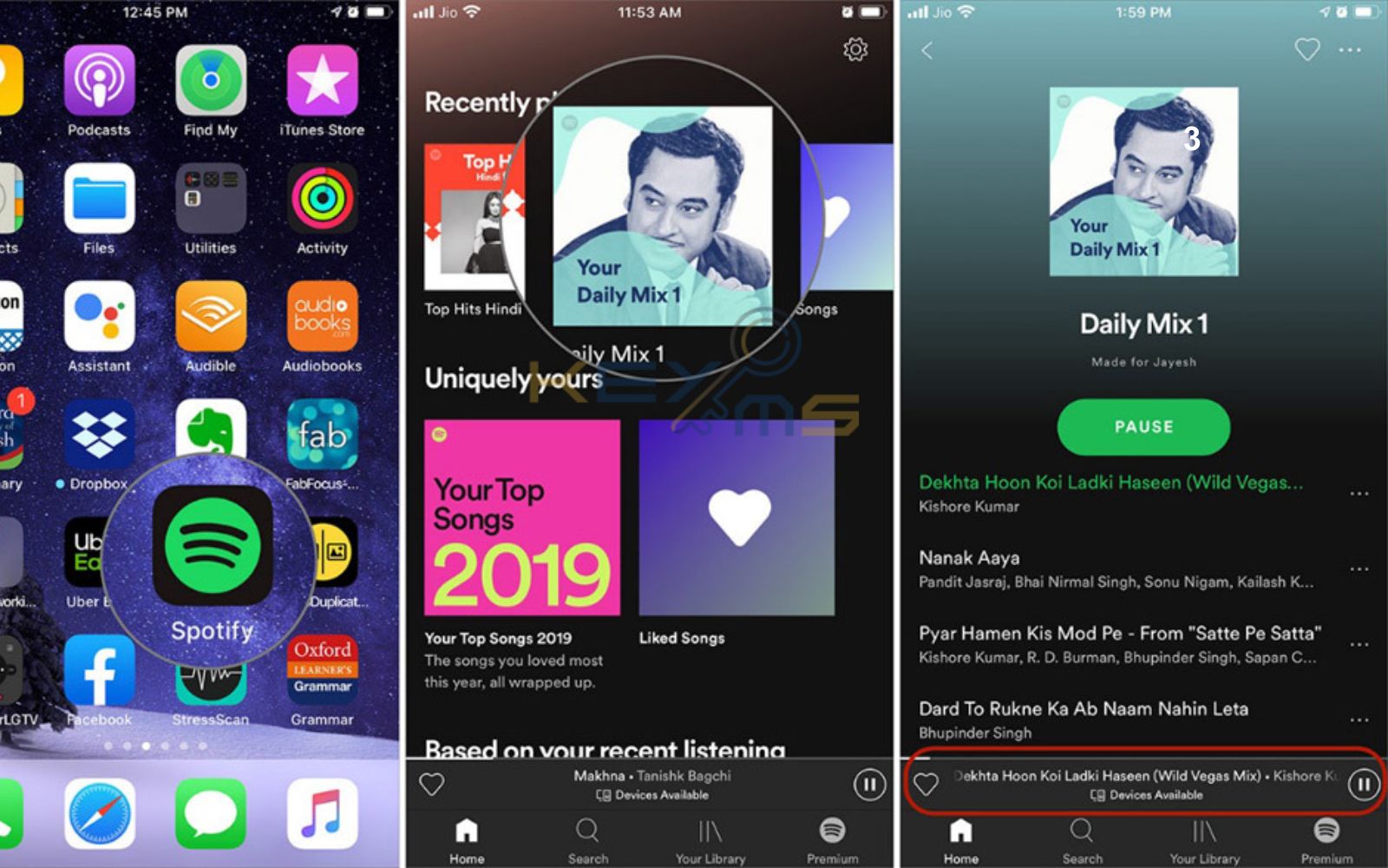 Mở ứng dụng nghe nhạc Spotify