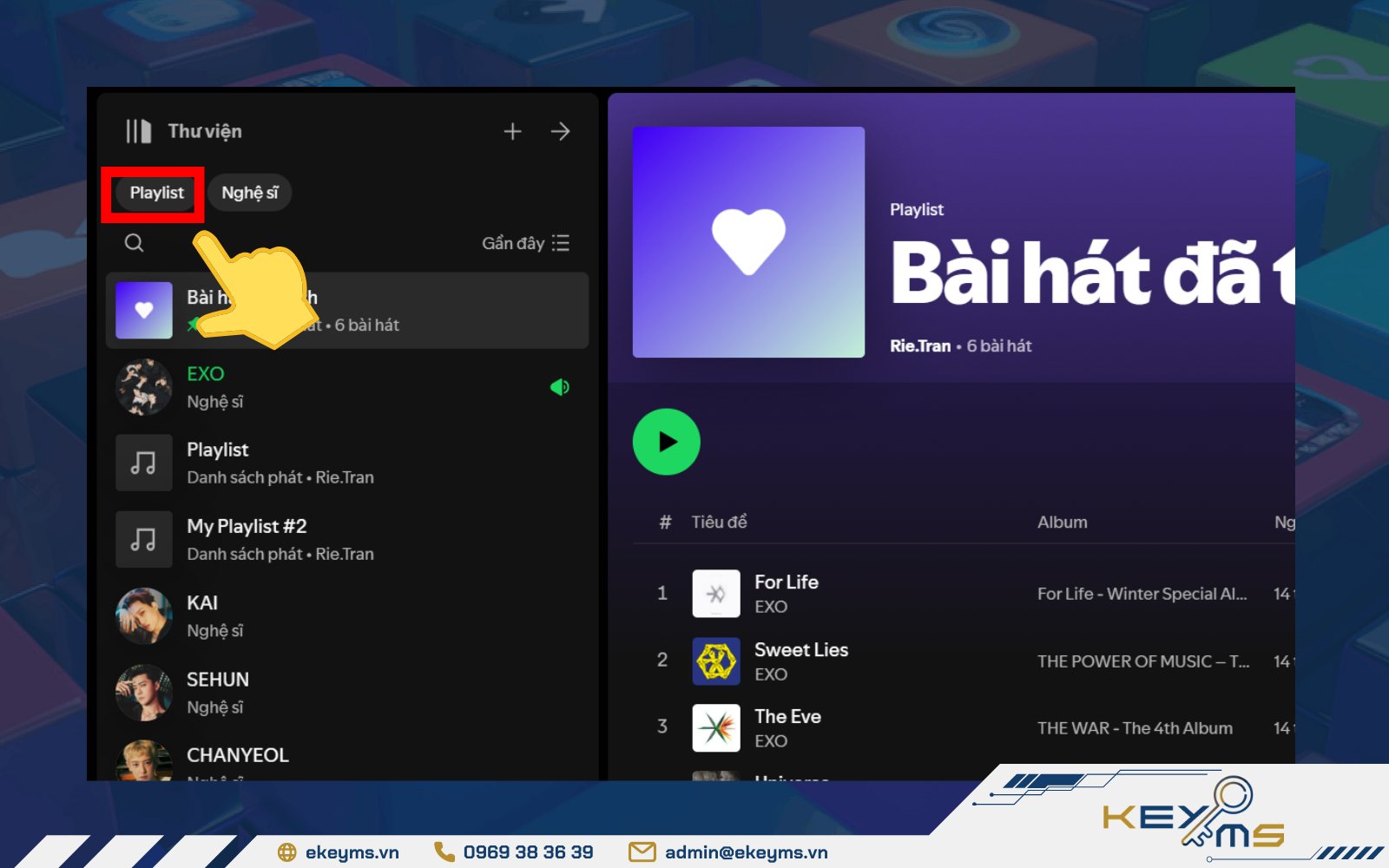 Truy cập vào ứng dụng/website Spotify trên máy tính