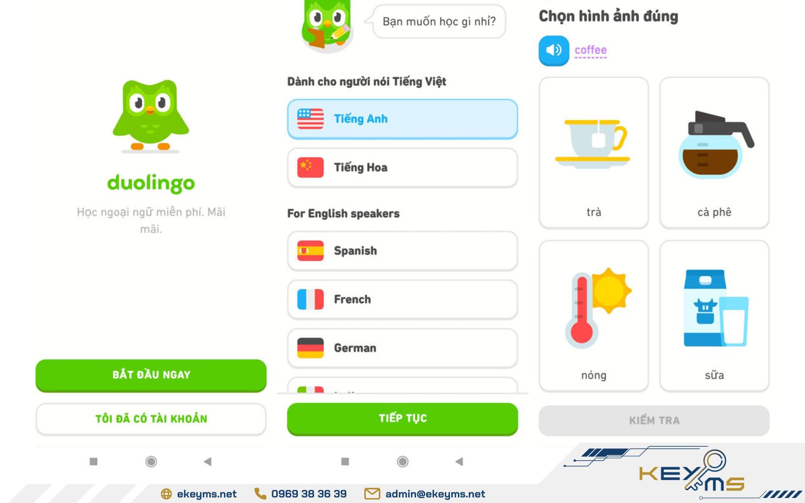 App luyện nghe tiếng Anh miễn phí - Duolingo