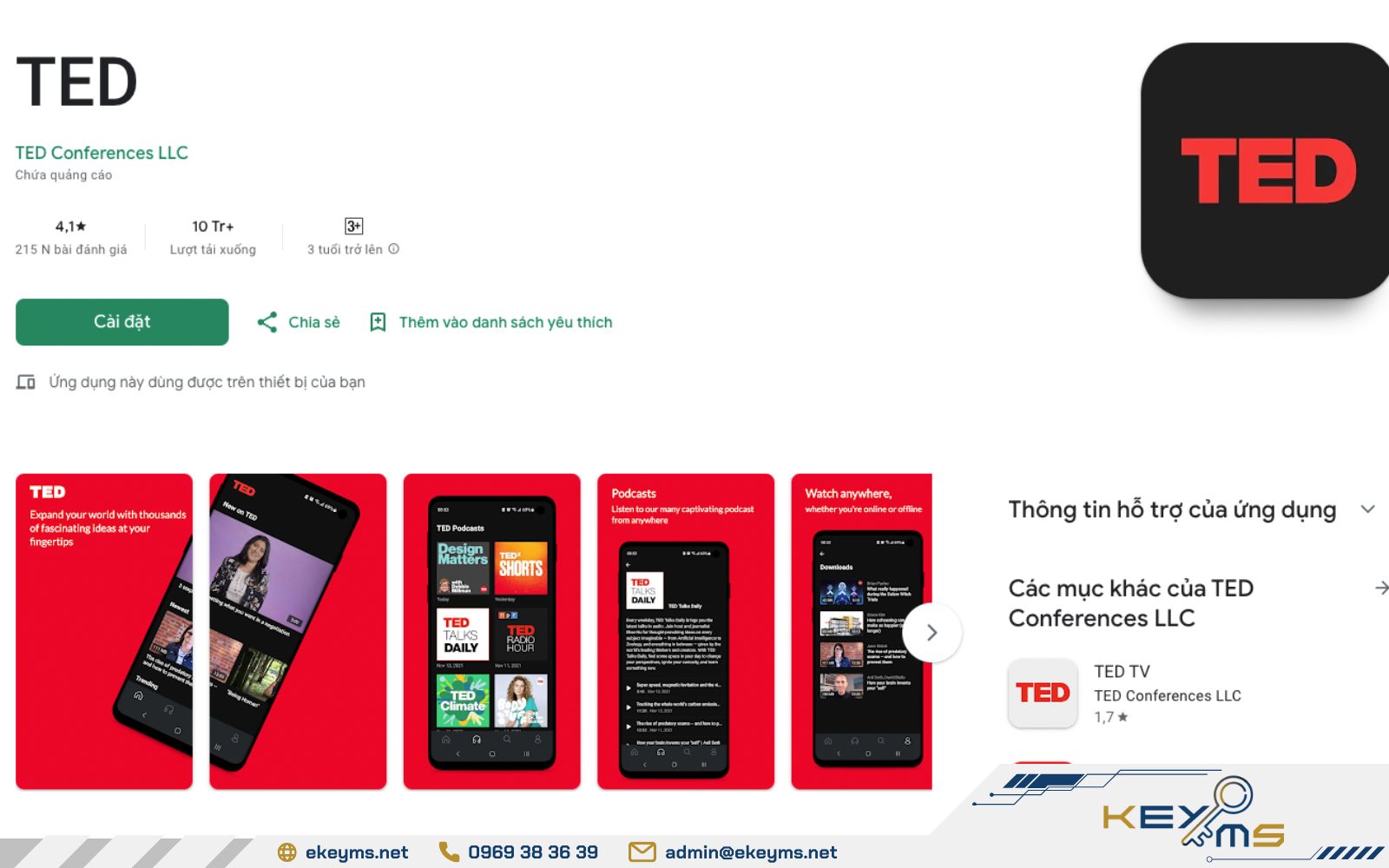 App luyện nghe tiếng Anh hiệu quả - TED Edu