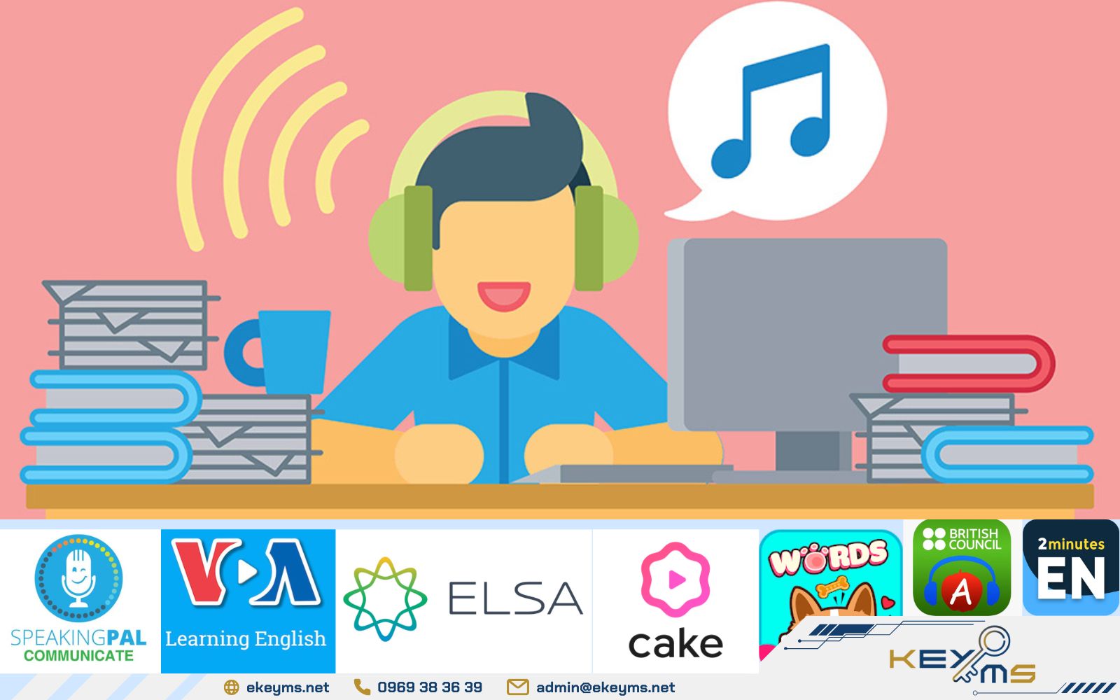 Sửu dụng app luyện nghe tiếng Anh mỗi ngày, ghi nhớ – thực hành