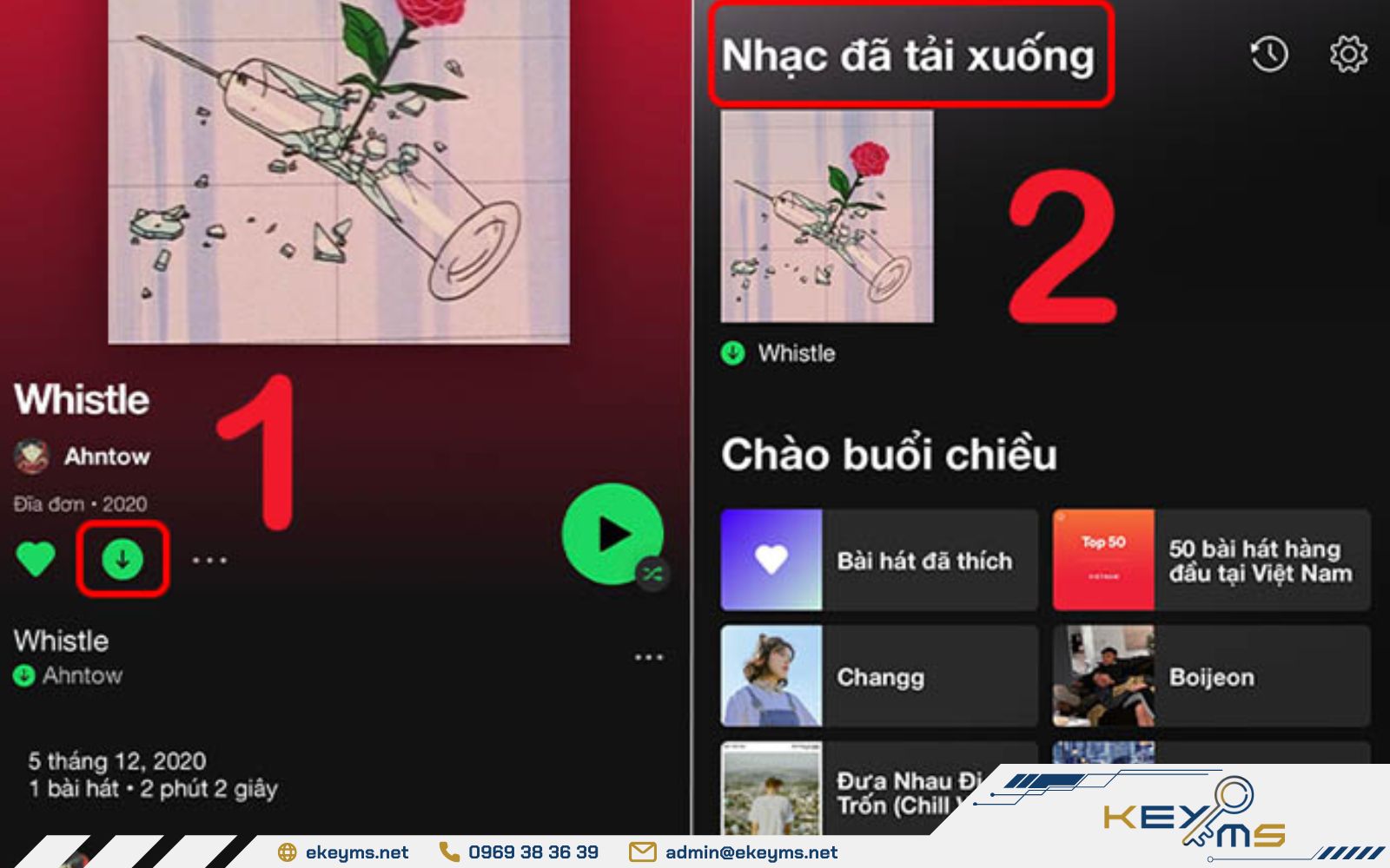 Biểu tượng sẽ chuyển sang màu xanh lá cây khi đã hoàn tất quá trình tải