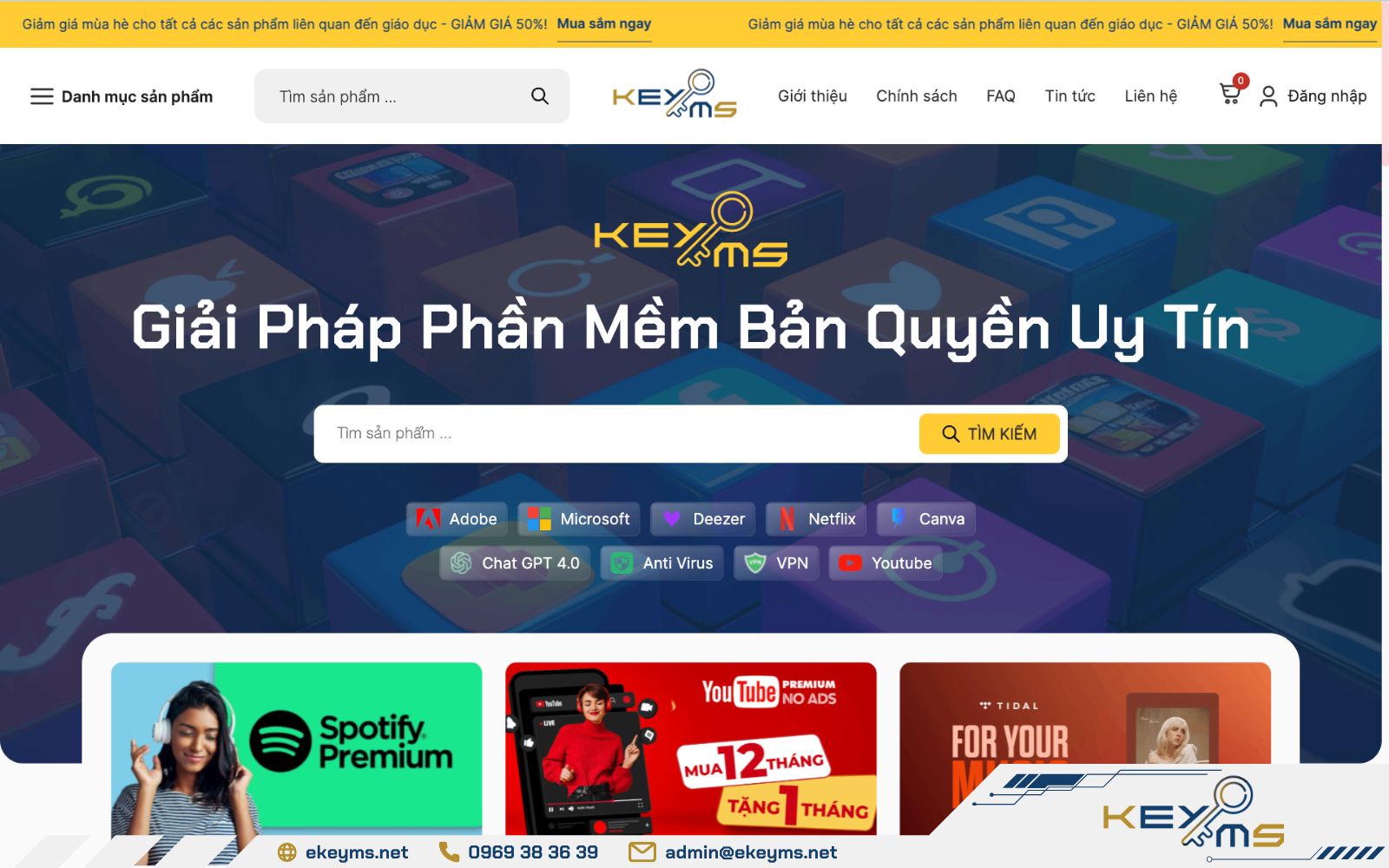 Truy cập vào website của Ekeyms