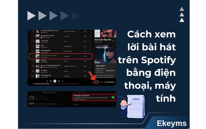 Cách xem lời bài hát trên Spotify