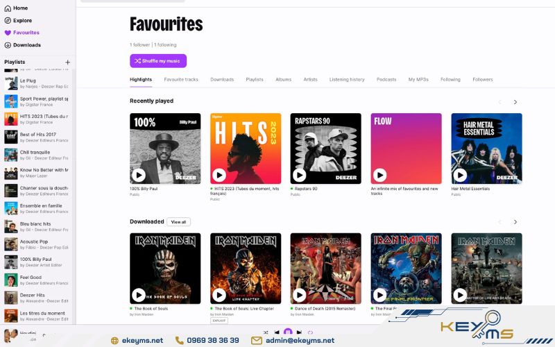Deezer ứng dụng nghe nhạc online chất lượng cao cho android, iphone