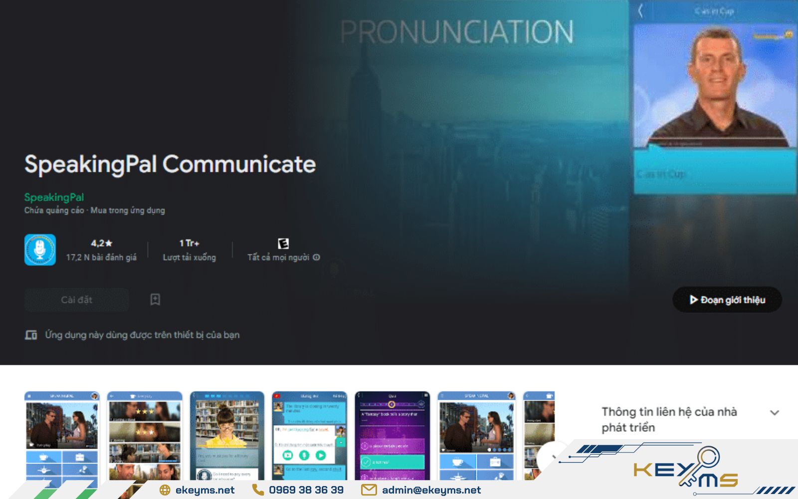 SpeakingPal Communicate mang đến kho bài học miễn phí, bao gồm nhiều chủ đề khác nhau