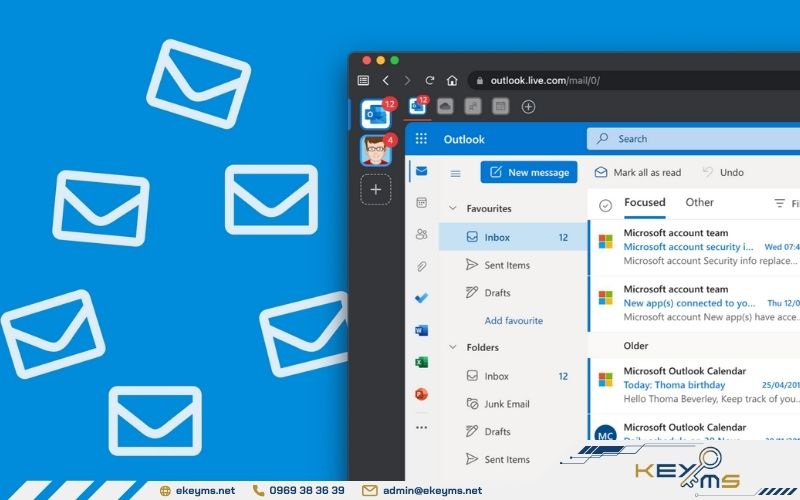 Tiện ích quản lý nhiều tài khoản email Office 365 cùng lúc