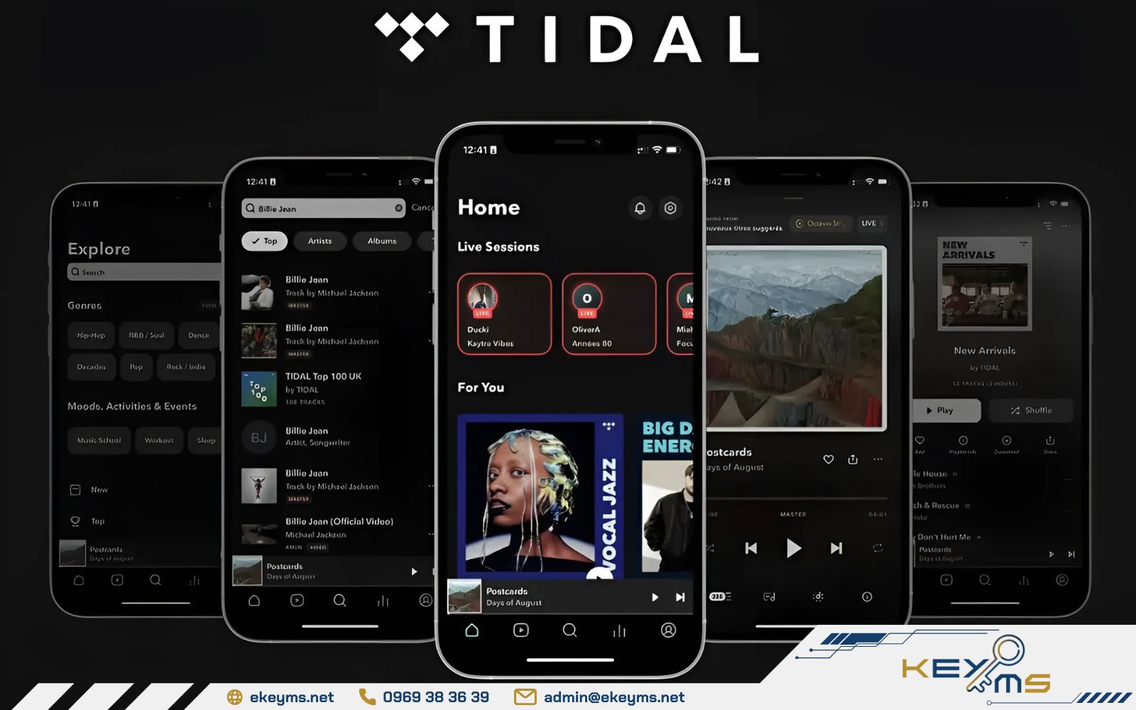Tidal cung cấp kho nhạc chất lượng cao với đa dạng thể loại, đáp ứng mọi gu âm nhạc