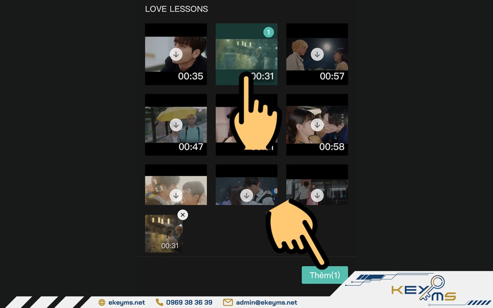Cách lấy nhạc từ TikTok qua CapCut - Chọn video chứa âm thanh TikTok vừa tải về