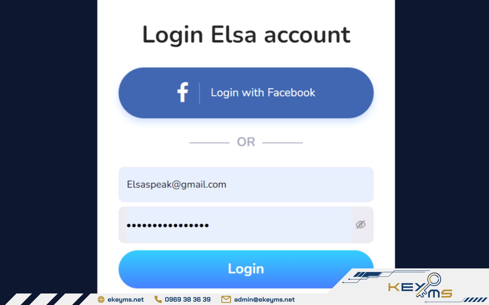 Đăng nhập vào hệ thống của ELSA Speak