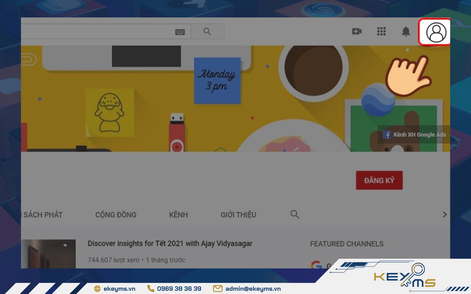 Cách đổi ngôn ngữ Youtube