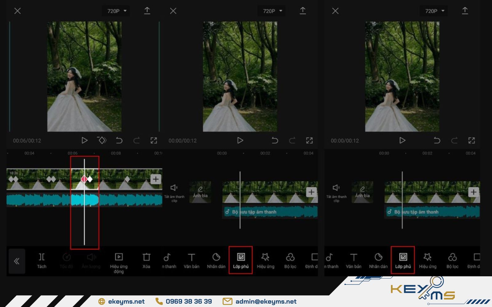 Chỉnh sửa video thêm lớp phủ