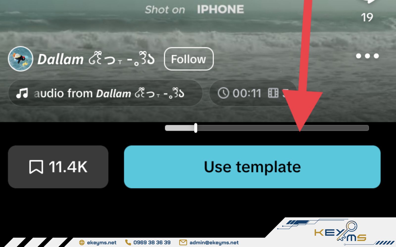 Nhấn chọn "Use template" để sử dụng