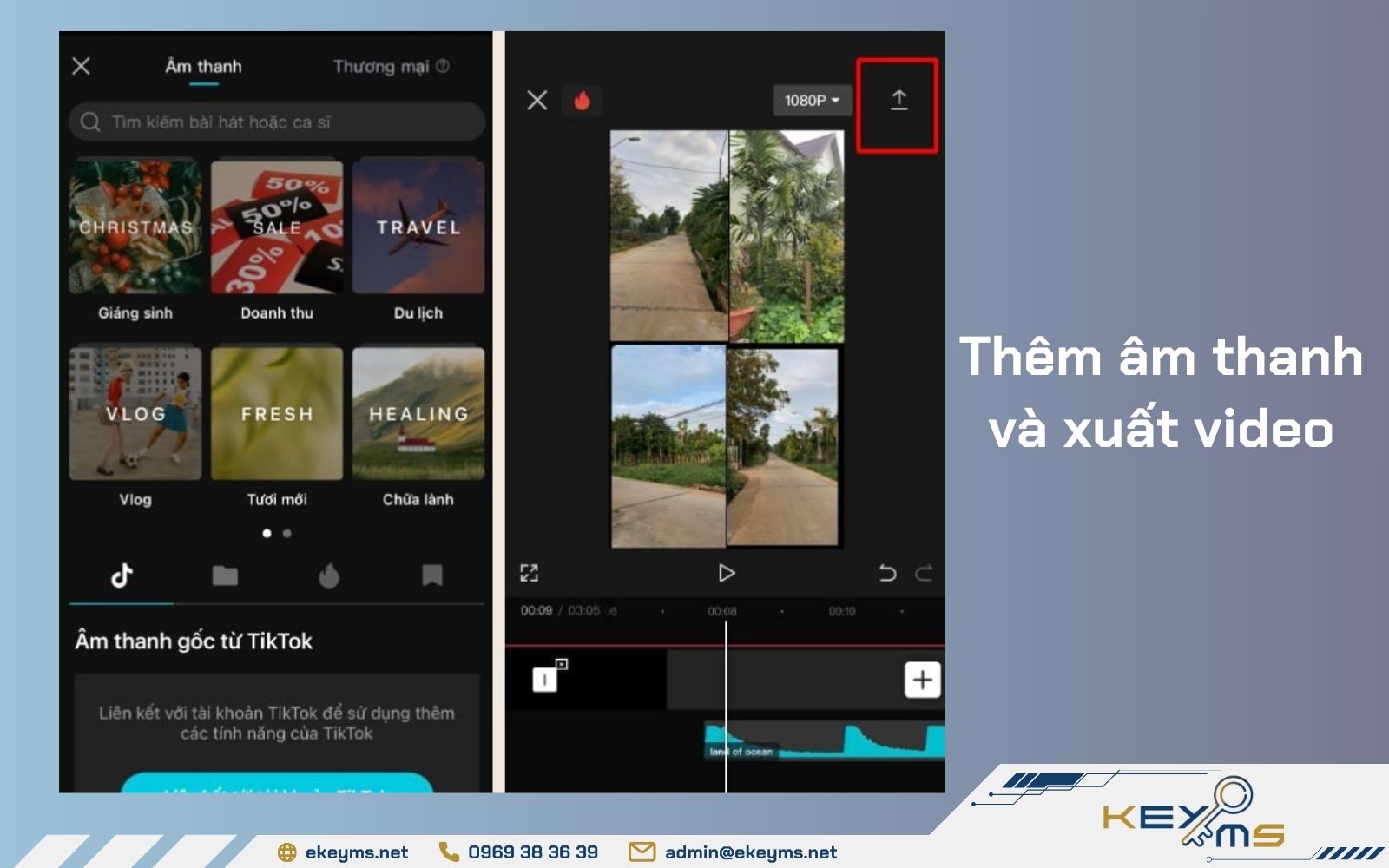 Hoàn thiện cách ghép 4 video thành 1 khung trên CapCut