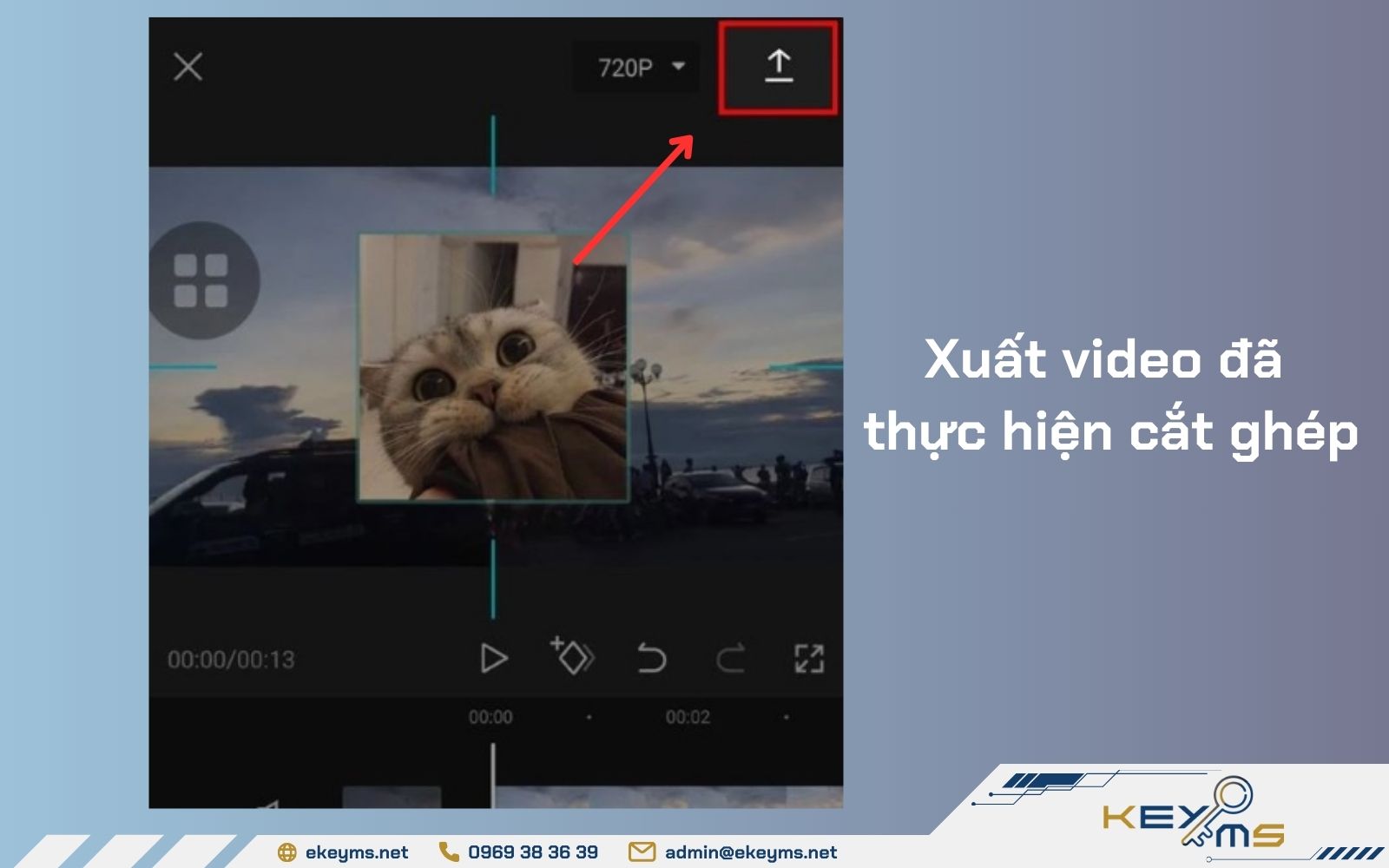 Hoàn thiện cách ghép 2 video vào 1 khung hình trên CapCut