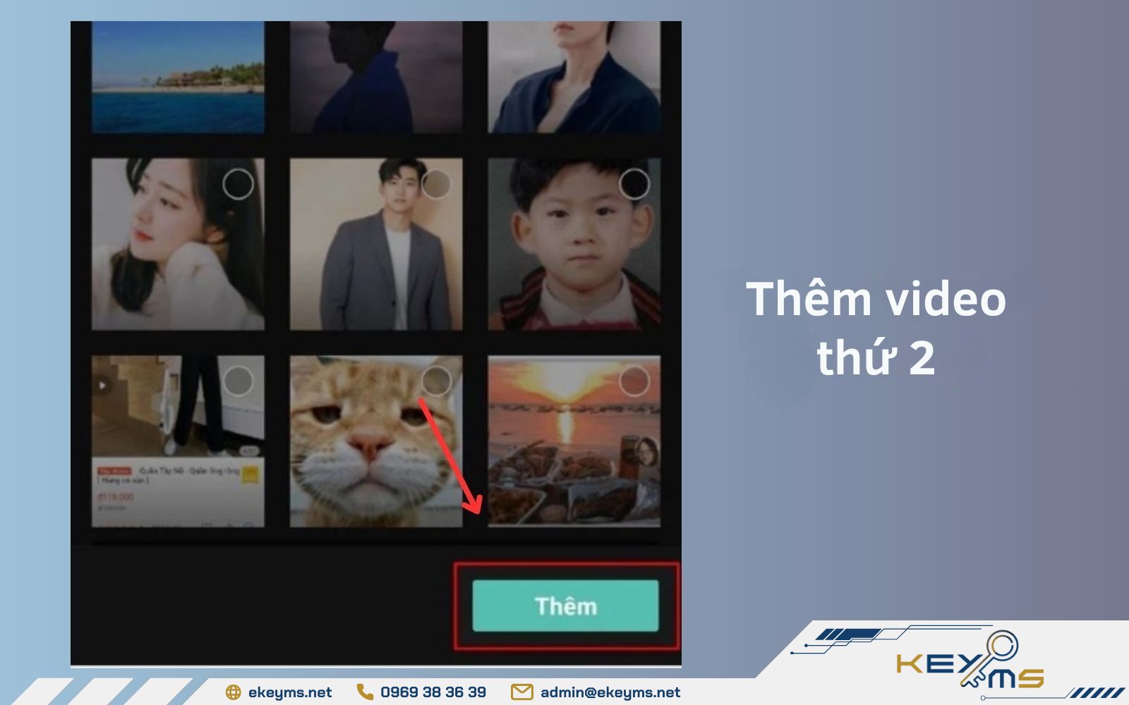 Chọn video thứ 2 cần chèn vào trên CapCut