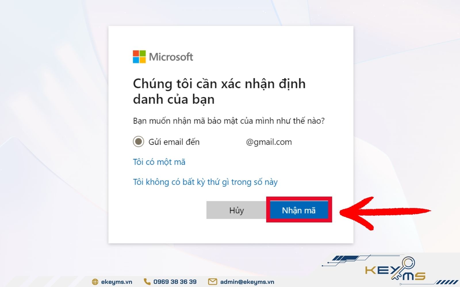 Reset mật khẩu Office 365 bước 3