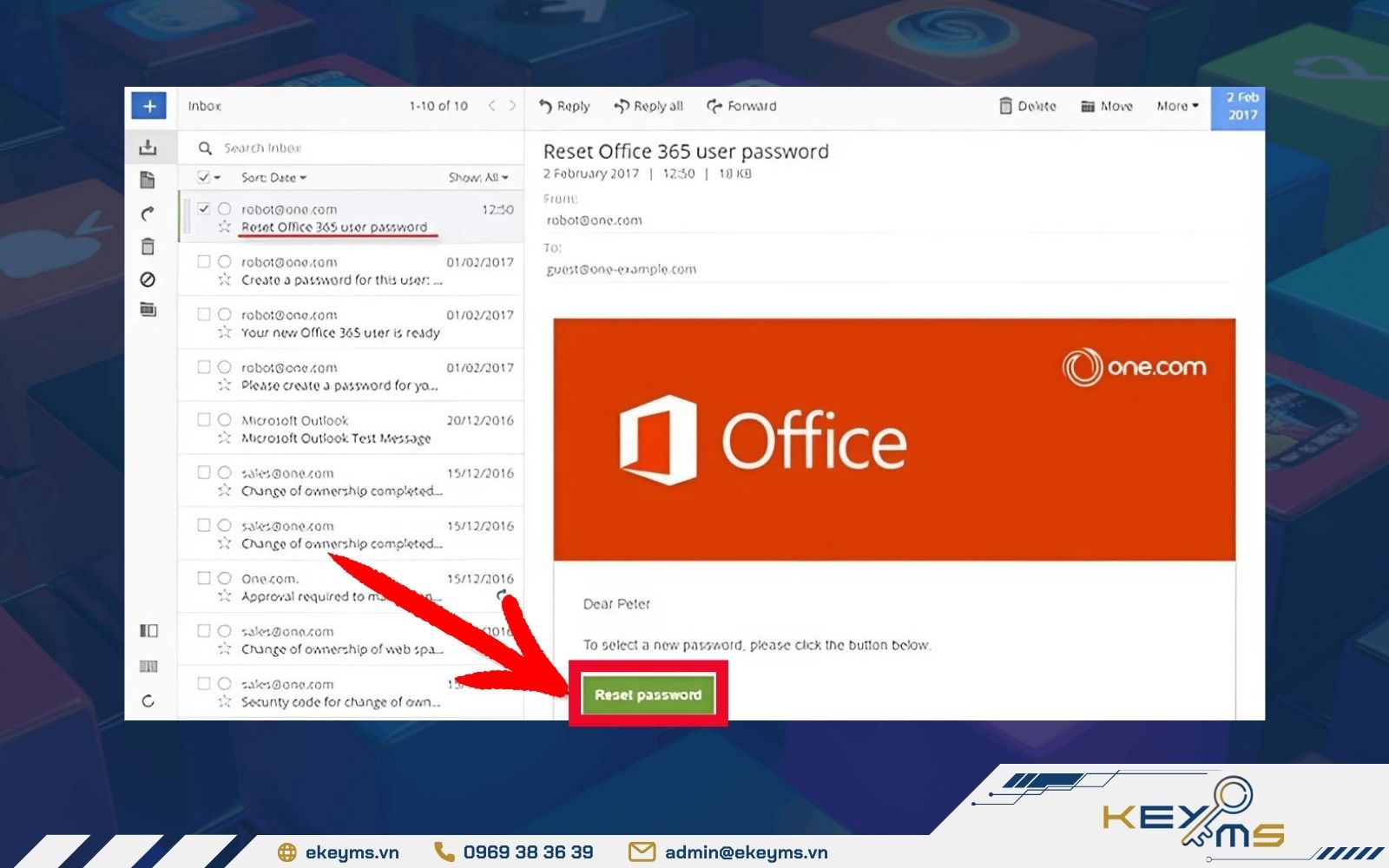 Khôi phục mật khẩu Office 365 bước 4