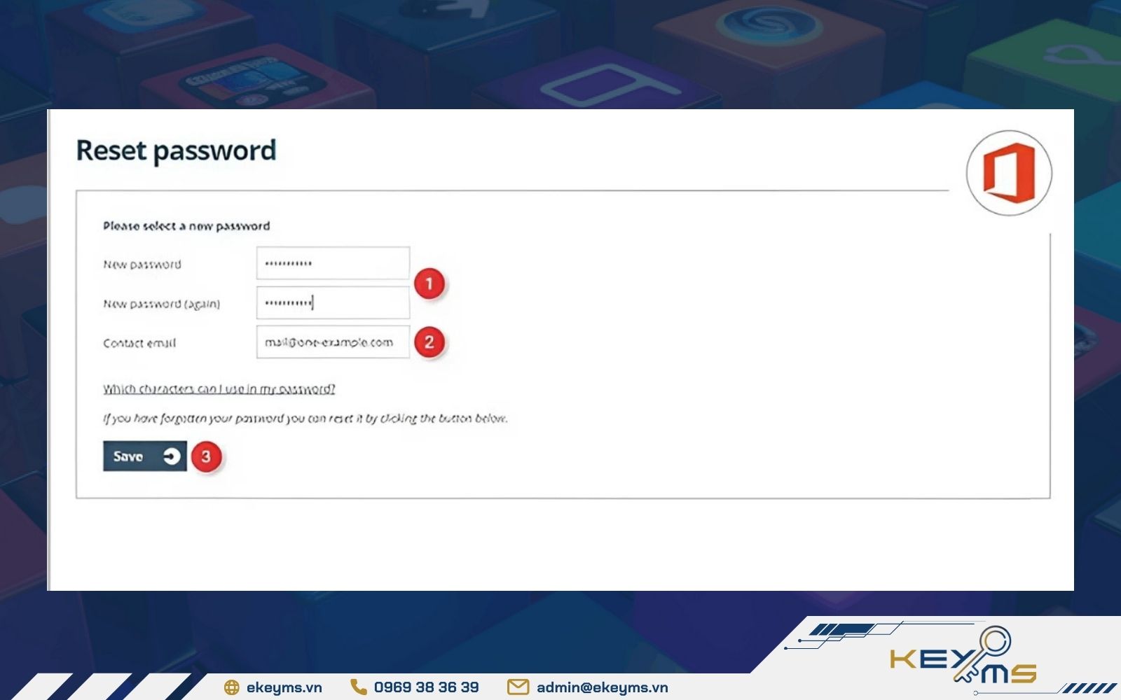 Cách lấy lại mật khẩu Office 365 bước 5