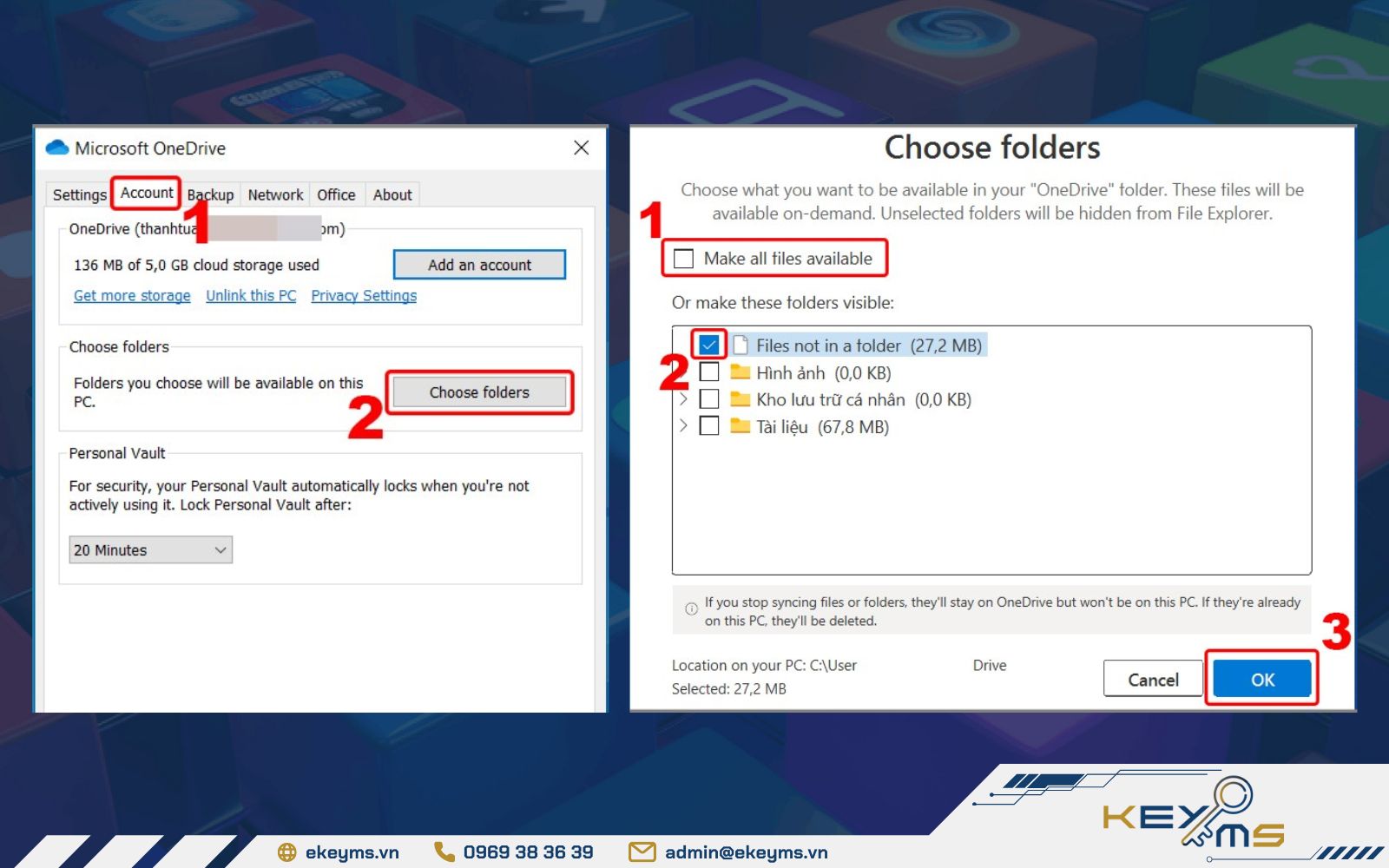 cách đồng bộ OneDrive bước 4